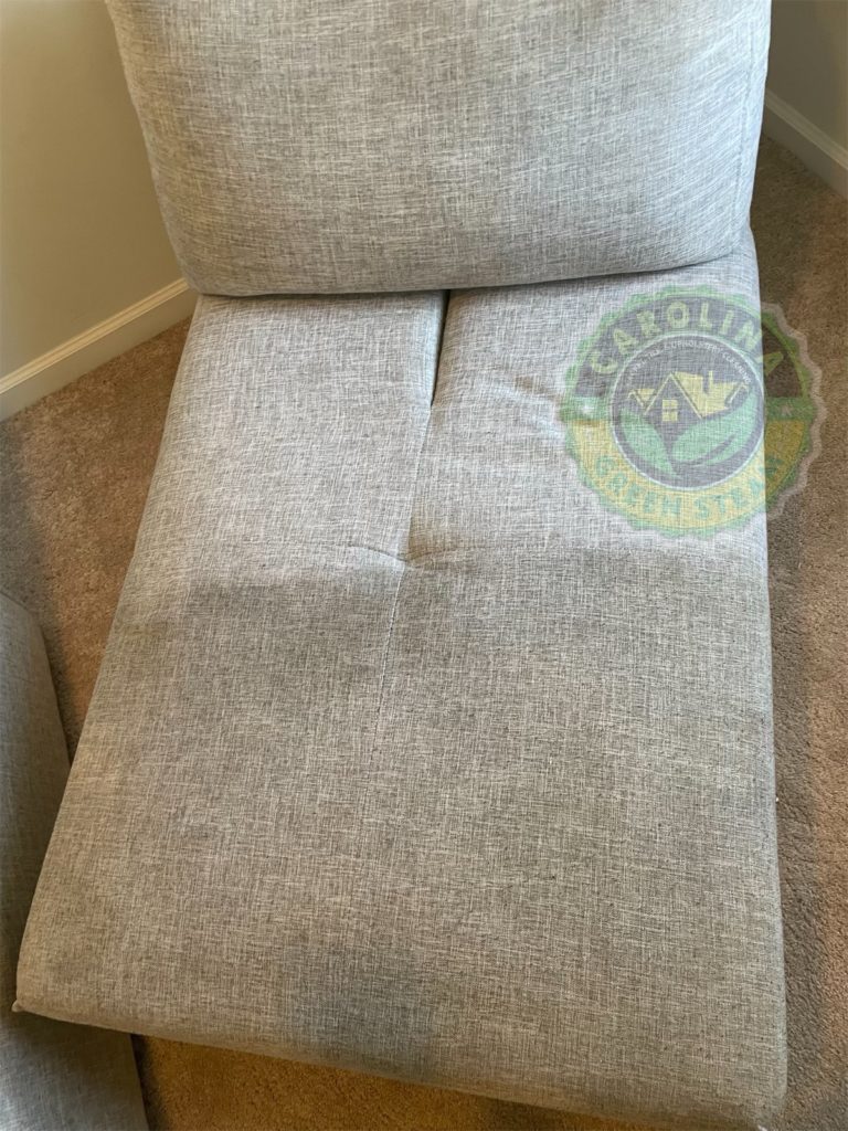 removed dirt from sofa
