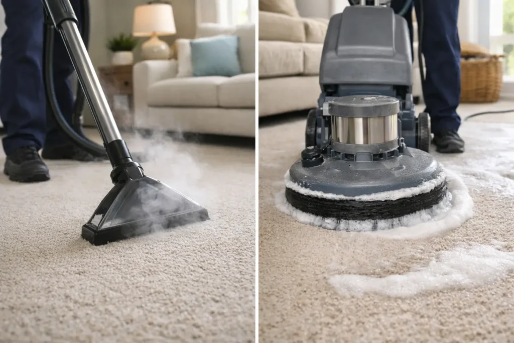 Steam Cleaning vs Shampooing Carpets: Which Wins?