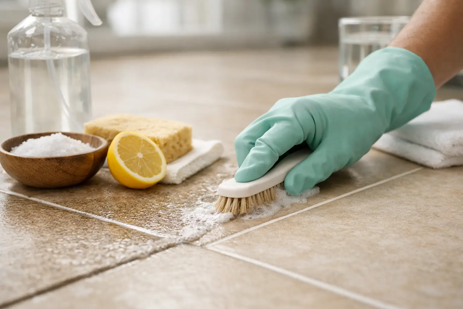 How to Clean Grout Without Bleach Safely